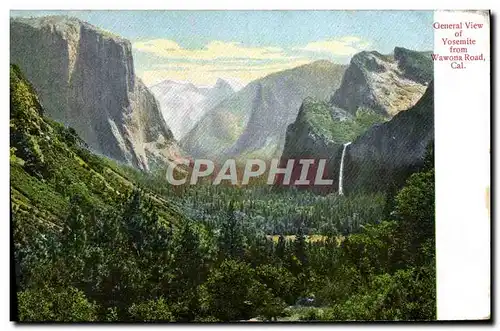 Cartes postales General View Of Yosemite Fro Wawona Road Cal