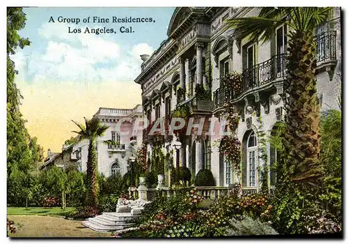 Cartes postales A Groupe Of Fine Residences Los Angesles Cal