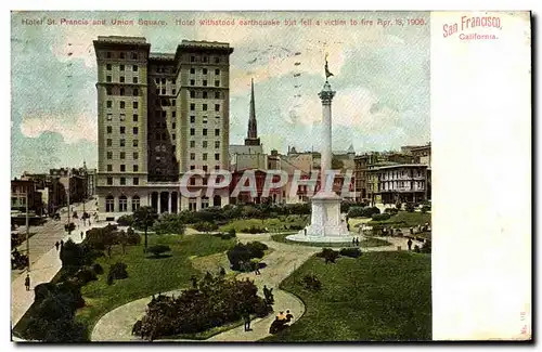 Ansichtskarte AK San Francisco California hotel St Francis and union square