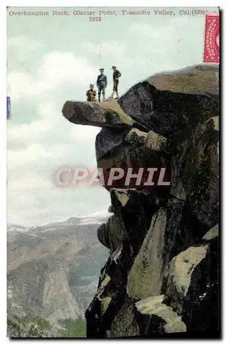 Cartes postales Overhanginh Rock Glacier Point Yosemite Valley Cal