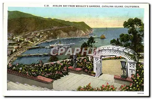Cartes postales Avalon Bay From Wrigley&#39s Gardens Catalina Island California