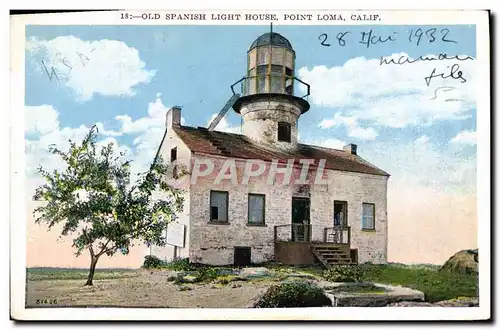 Cartes postales Old Spanish Light House Point Loma Calif