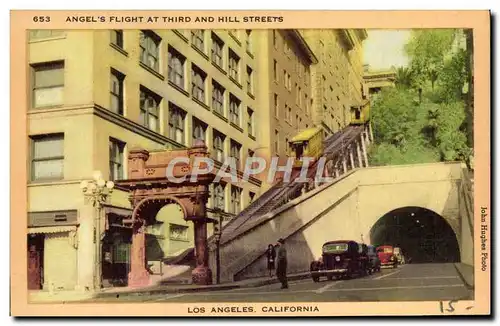 Cartes postales Angel&#39s Flight At Third Hill Streets Los Angeles California