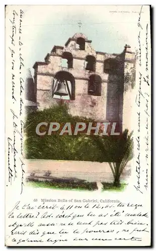 Cartes postales Mission Bells Of San Gabriel California