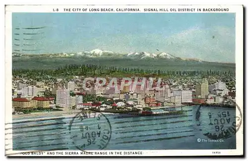 Cartes postales The city Of Long Beach California Signal Hill Oil District In Background