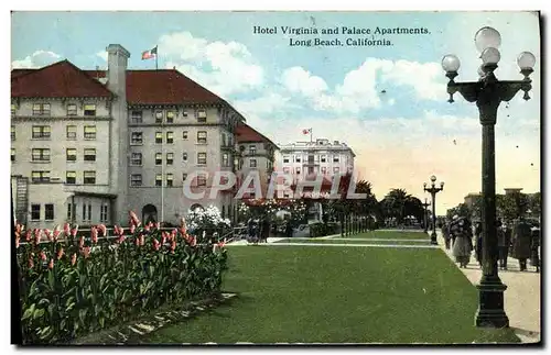 Cartes postales Hotel Virginia and Palace Apartments Long Beach California