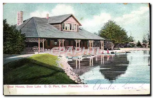 Cartes postales Boat House Stow Lake G G Park San Francisco Cal