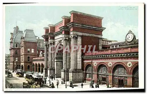 Ansichtskarte AK Boston Mass North station