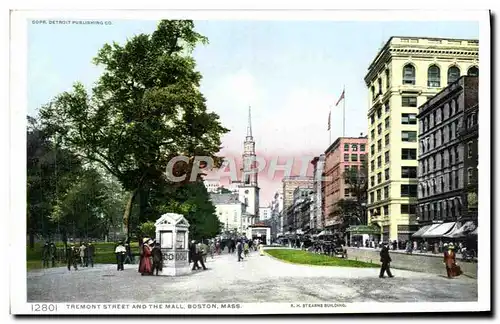 Cartes postales Tremont Street And The Mall Boston Mass