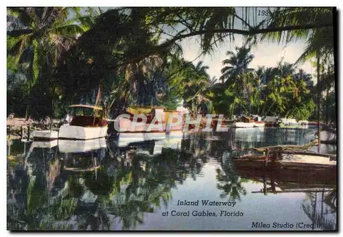 Ansichtskarte AK Inland Waterway At Coral Gables Florida