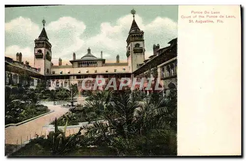 Cartes postales Ponce De Leon Court Of The Ponce De Leon St Augustine Fla