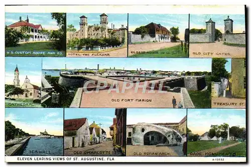 Cartes postales Eleven Leading Views Of St Augustine Fla