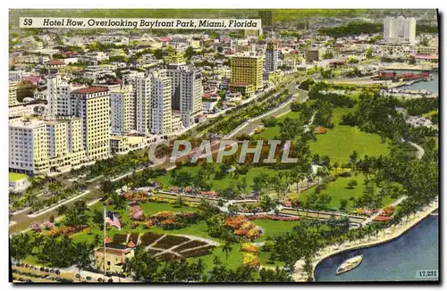 Cartes postales Hotel Row Overlooking Bayfront Park Miami Florida