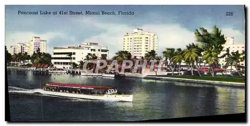 Cartes postales Pancoast Lake At 41st Street Miami Beach Florida Bateau