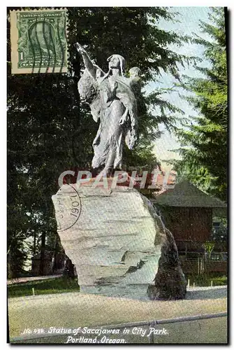 Cartes postales Statue Of Sacajawea in City Park Portland Oregon
