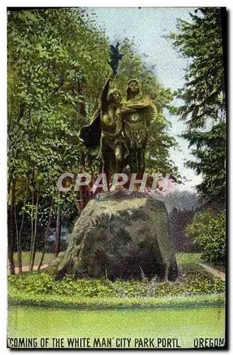 Cartes postales Coming of The White Man City Park Portl Oregon