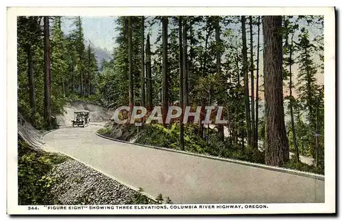 Cartes postales Figure Eight Showng Three Elevations Columbia River Highway Oregon