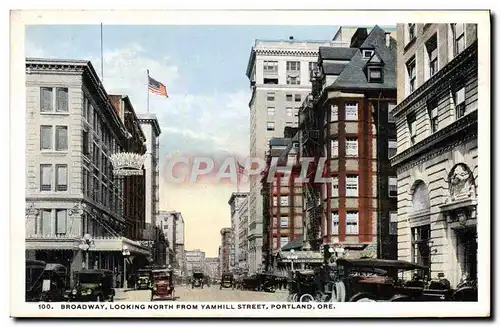 Cartes postales Boradway Looking North From Yamhill Street Portland Ore
