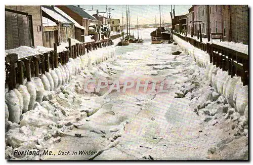 Cartes postales Portland Me Dock in Winter