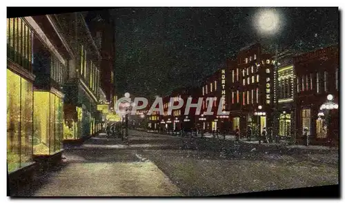 Ansichtskarte AK Broadway at night Billings Mont