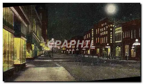 Cartes postales Broadway at night Billings Mont