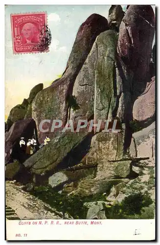 Ansichtskarte AK Cliffs On P R R Near Butte Mont