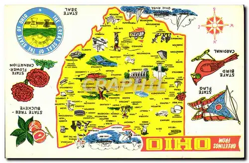 Cartes postales Ohio The Buskeye State