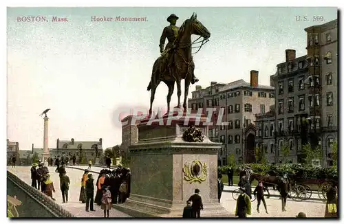 Ansichtskarte AK Boston Mass Hooker Monument