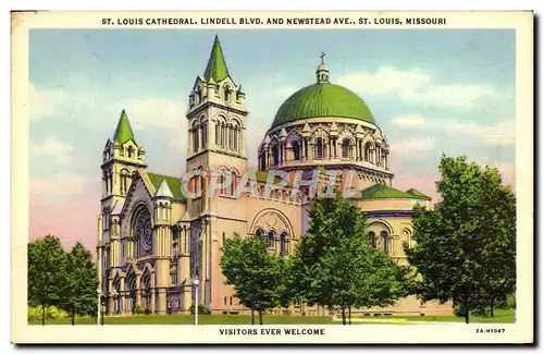 Ansichtskarte AK St Louis Cathedral Lindell Blvd And Newstead Ave St Louis Missouri