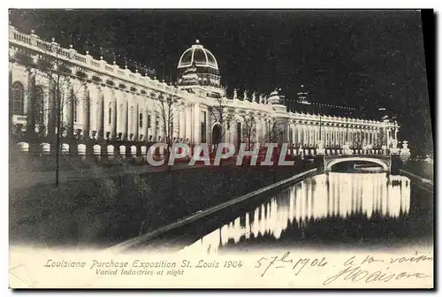 Cartes postales Louisiana Purchase Exposition St Louis 1904 Varied Industries At Night