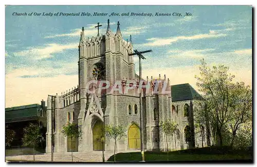 Cartes postales Church Of Our Lady Of Perpetual Help Hunter Ave And Broadwap Kansas City Mo