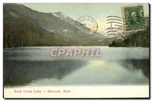 Ansichtskarte AK Rock Creek lake Missoula Montana