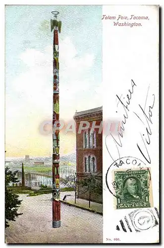 Cartes postales Totem Pole Tacoma Washington Folklore
