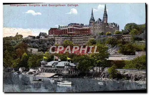 Cartes postales Georgetown Heights and Georgetown college Washigton