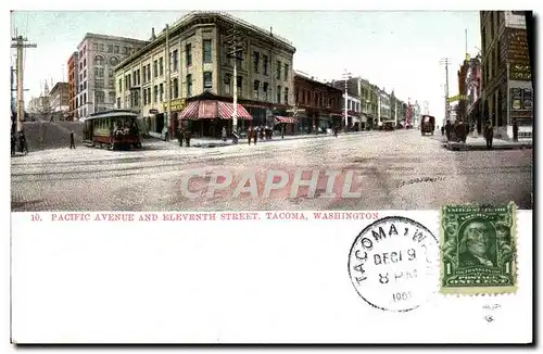 Cartes postales Pacific Avenue And Eleventh Street Tacoma Washington Tramway