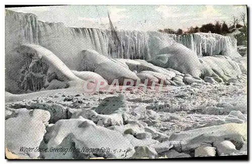 Cartes postales Niagara Falls Winter Scene Greeting from Niagara Falls