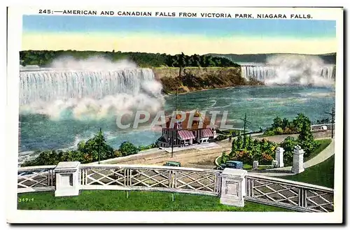 Cartes postales Niagara Falls American and Canadian Falls From Victoria Park