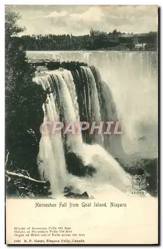 Ansichtskarte AK Horseshoe Fall From Goat Island Niagara Falls