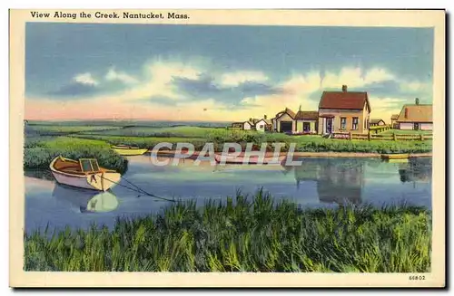 Ansichtskarte AK View Along the Creek Nantucket Mass