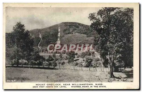 Cartes postales Mount Greylock Near Williamstown Mass Feet Above Sea Level