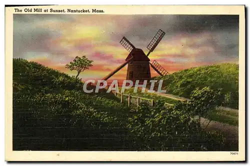 Cartes postales The Old Mill at Sunset Nantucket Mass