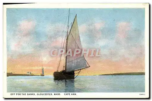 Cartes postales Off for The Banks Gloucester Mass Cape Ann Bateau