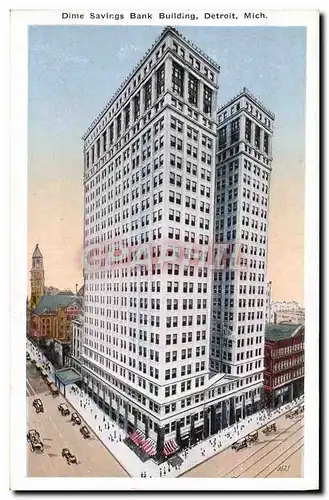 Cartes postales Dime Savings Bank Building Detroit Mich