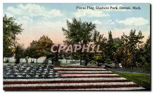 Ansichtskarte AK Floral Flag Gladwin Park Detroit Mich