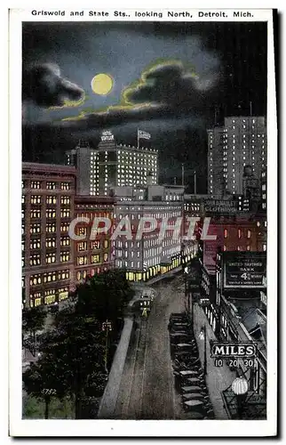 Cartes postales Griswold and State Looking North Detroit Mich