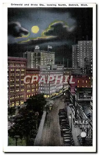 Cartes postales Griswold and State Looking North Detroit Mich