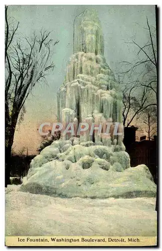 Cartes postales Ice Fountain Washington Boulevard Detroit Mich