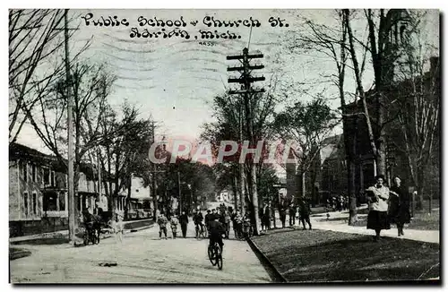 Cartes postales Public School church Street Mich