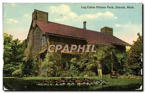 Ansichtskarte AK Log Cabin Palmer Park Detroit Mich