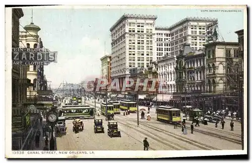 Ansichtskarte AK Canal Street New Orleans Tramway